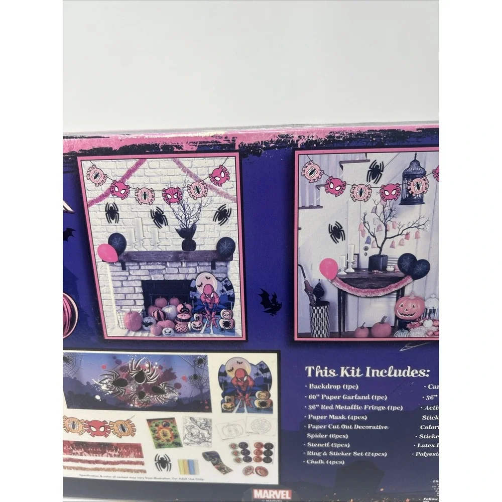NIB Trunk Or Treat 200 Pieces Kit Marvel Spider Man Halloween Party Decor